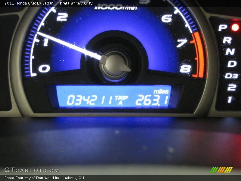 Taffeta White / Gray 2011 Honda Civic EX Sedan