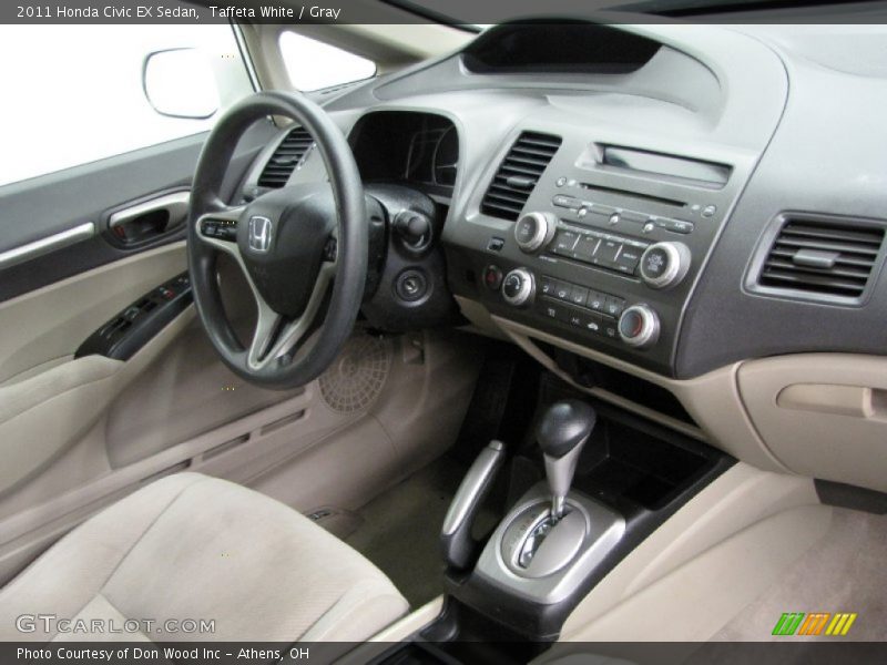Taffeta White / Gray 2011 Honda Civic EX Sedan