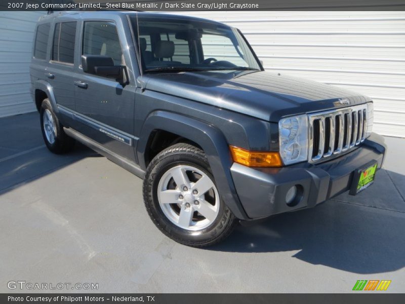 Steel Blue Metallic / Dark Slate Gray/Light Graystone 2007 Jeep Commander Limited