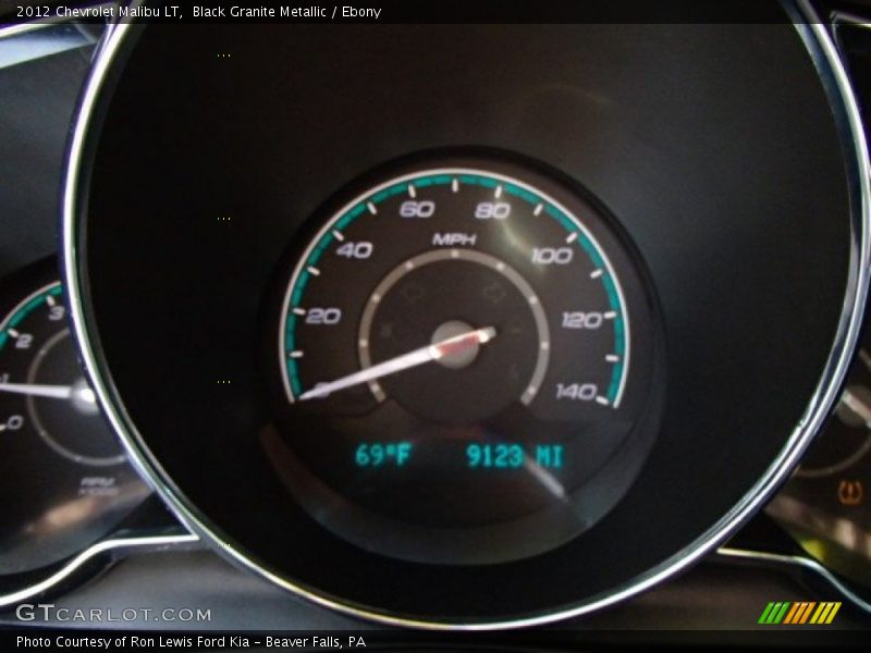 Black Granite Metallic / Ebony 2012 Chevrolet Malibu LT
