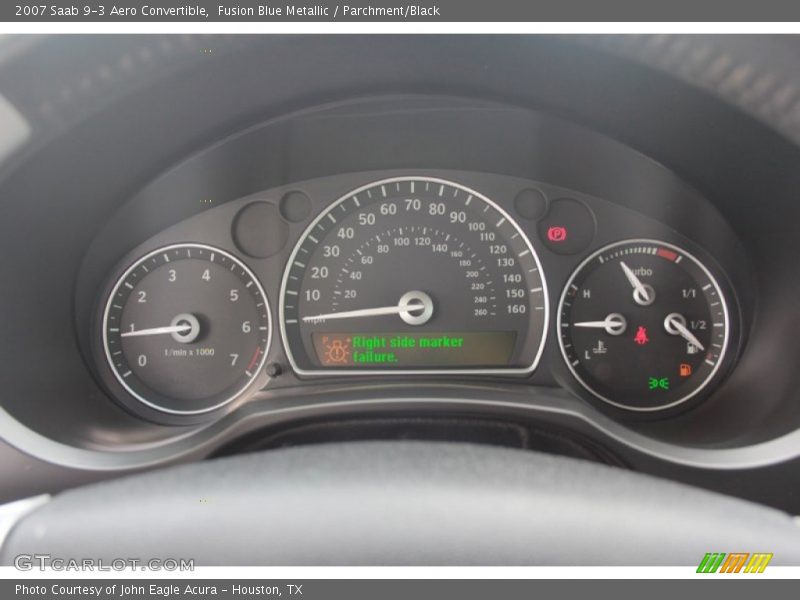 Fusion Blue Metallic / Parchment/Black 2007 Saab 9-3 Aero Convertible