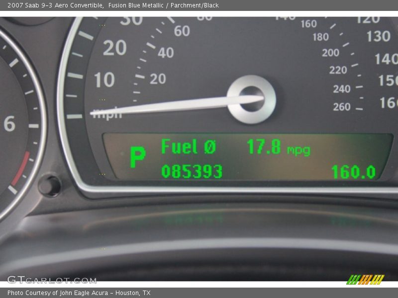 Fusion Blue Metallic / Parchment/Black 2007 Saab 9-3 Aero Convertible