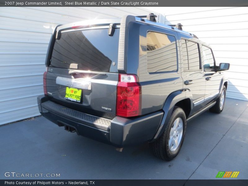 Steel Blue Metallic / Dark Slate Gray/Light Graystone 2007 Jeep Commander Limited
