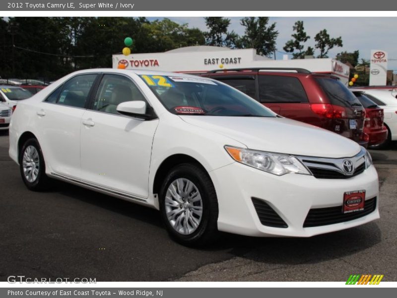 Super White / Ivory 2012 Toyota Camry LE