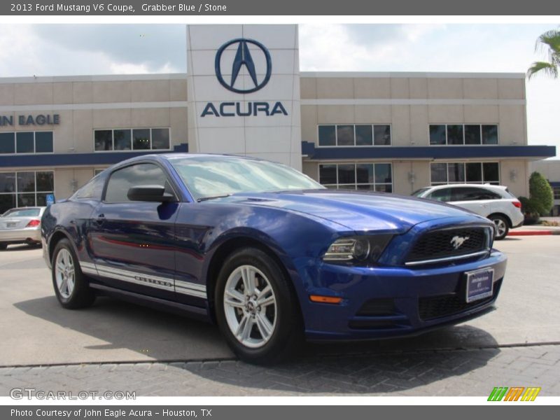 Grabber Blue / Stone 2013 Ford Mustang V6 Coupe