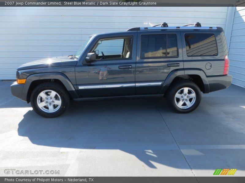 Steel Blue Metallic / Dark Slate Gray/Light Graystone 2007 Jeep Commander Limited
