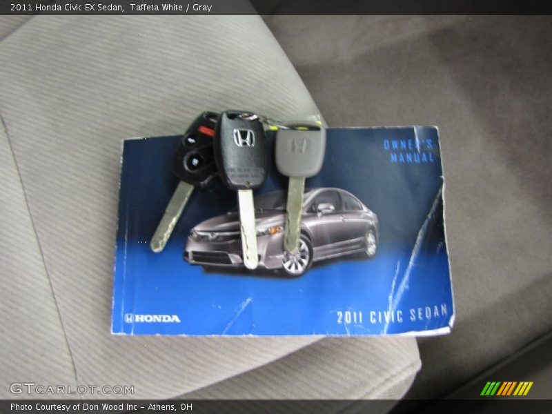 Taffeta White / Gray 2011 Honda Civic EX Sedan