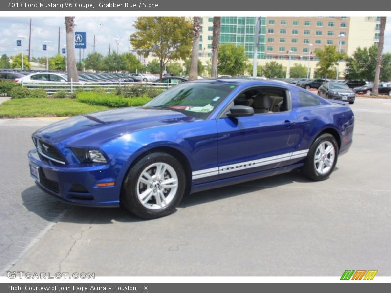 Grabber Blue / Stone 2013 Ford Mustang V6 Coupe