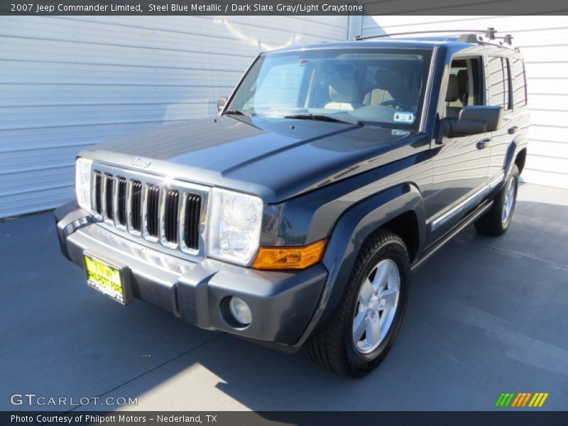 Steel Blue Metallic / Dark Slate Gray/Light Graystone 2007 Jeep Commander Limited