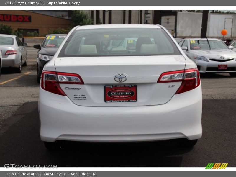 Super White / Ivory 2012 Toyota Camry LE