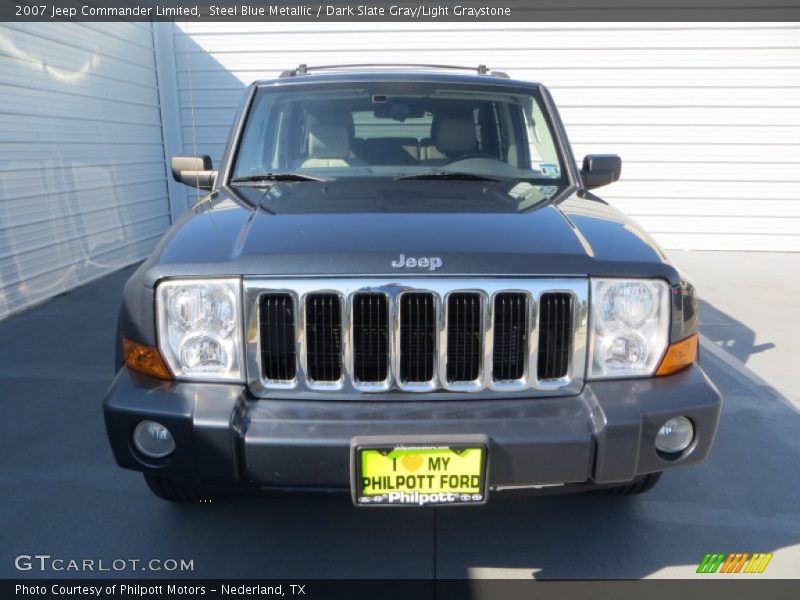 Steel Blue Metallic / Dark Slate Gray/Light Graystone 2007 Jeep Commander Limited