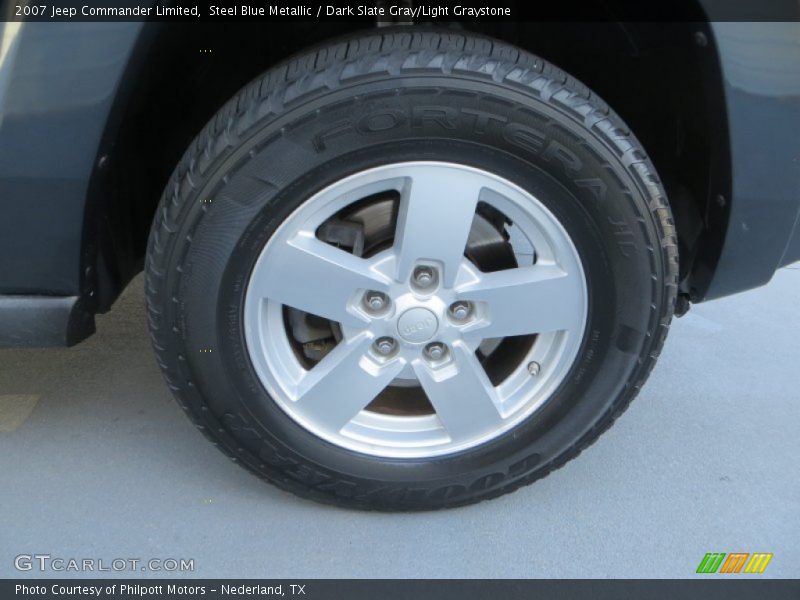 Steel Blue Metallic / Dark Slate Gray/Light Graystone 2007 Jeep Commander Limited
