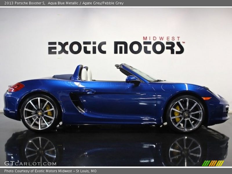 Aqua Blue Metallic / Agate Grey/Pebble Grey 2013 Porsche Boxster S