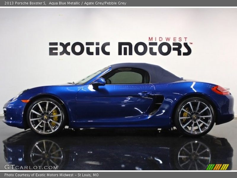 Aqua Blue Metallic / Agate Grey/Pebble Grey 2013 Porsche Boxster S