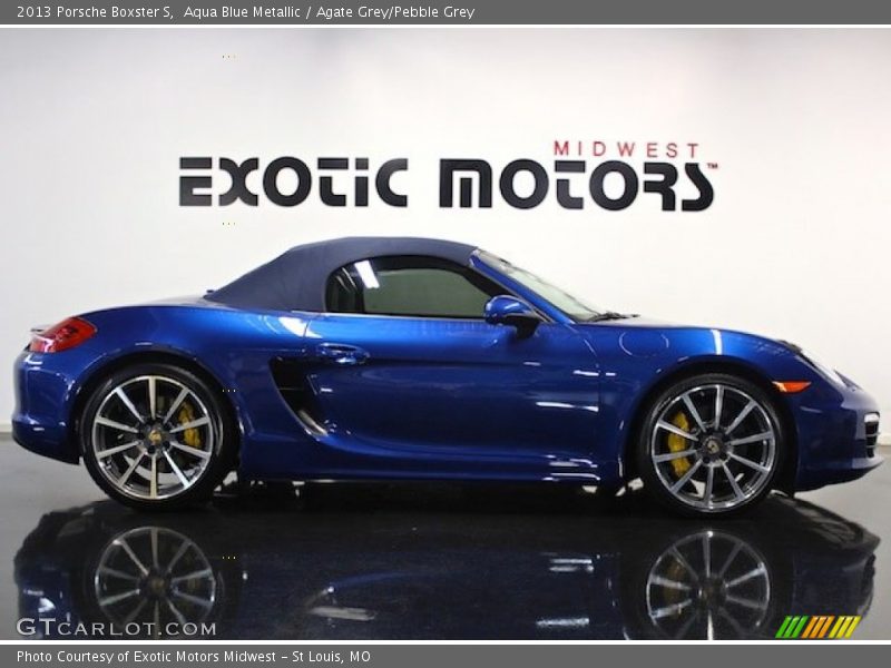 Aqua Blue Metallic / Agate Grey/Pebble Grey 2013 Porsche Boxster S