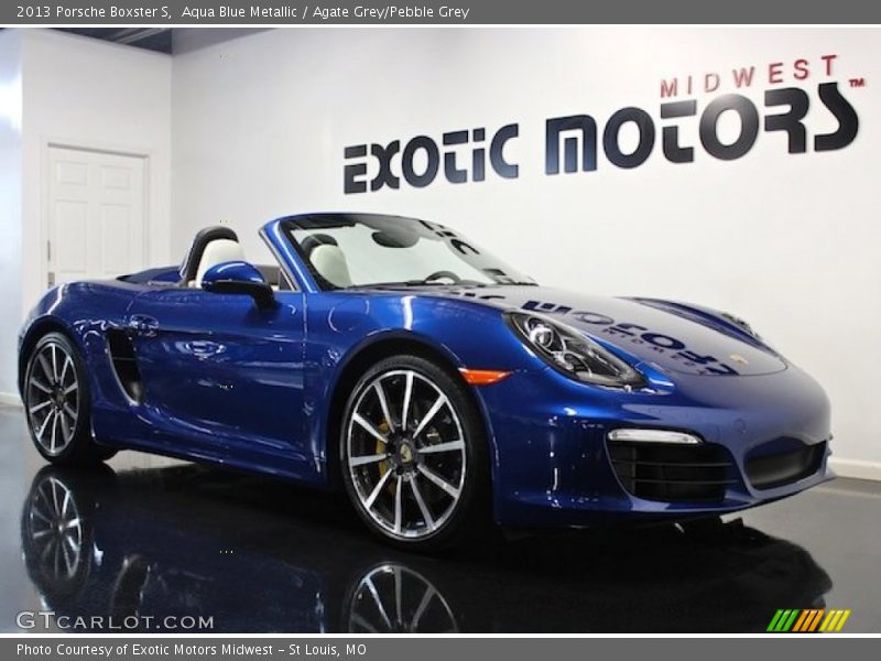 Aqua Blue Metallic / Agate Grey/Pebble Grey 2013 Porsche Boxster S
