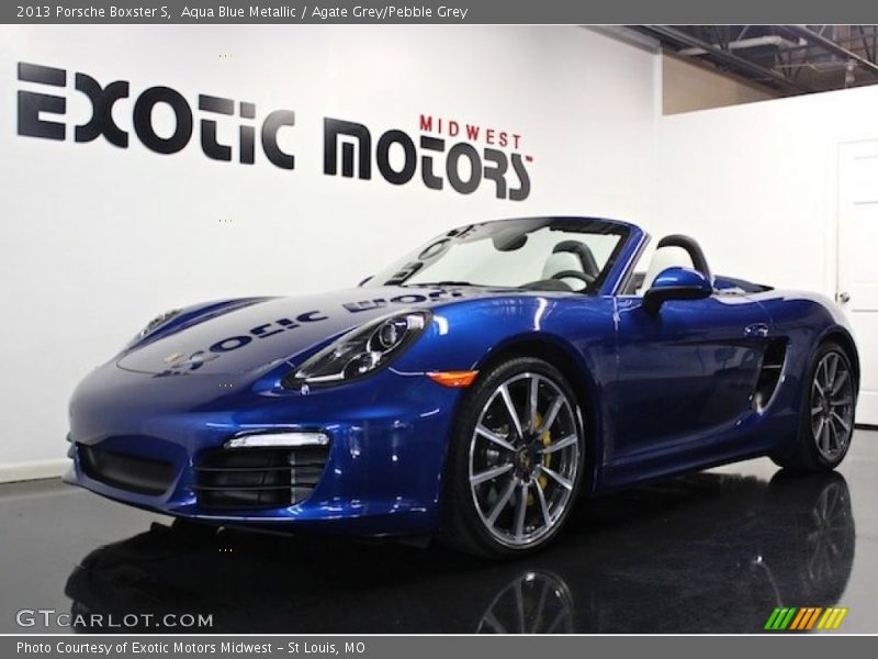 Aqua Blue Metallic / Agate Grey/Pebble Grey 2013 Porsche Boxster S