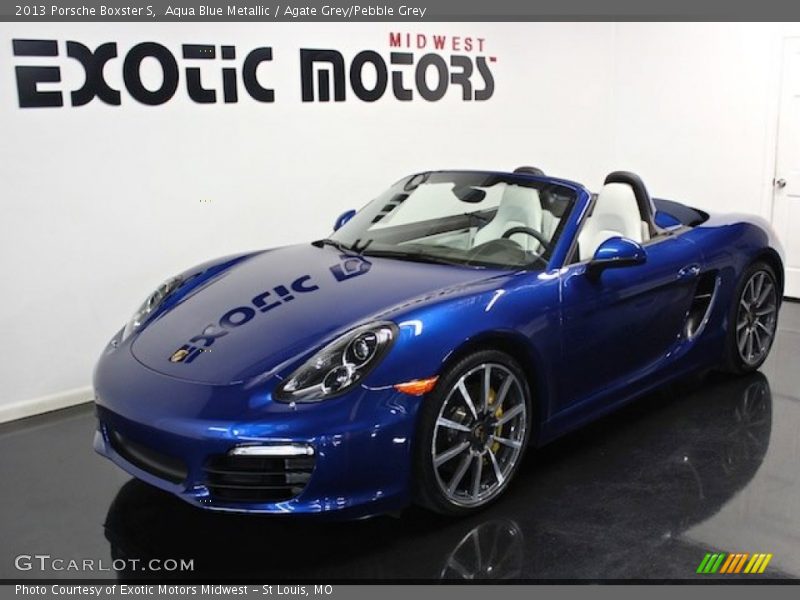 Aqua Blue Metallic / Agate Grey/Pebble Grey 2013 Porsche Boxster S