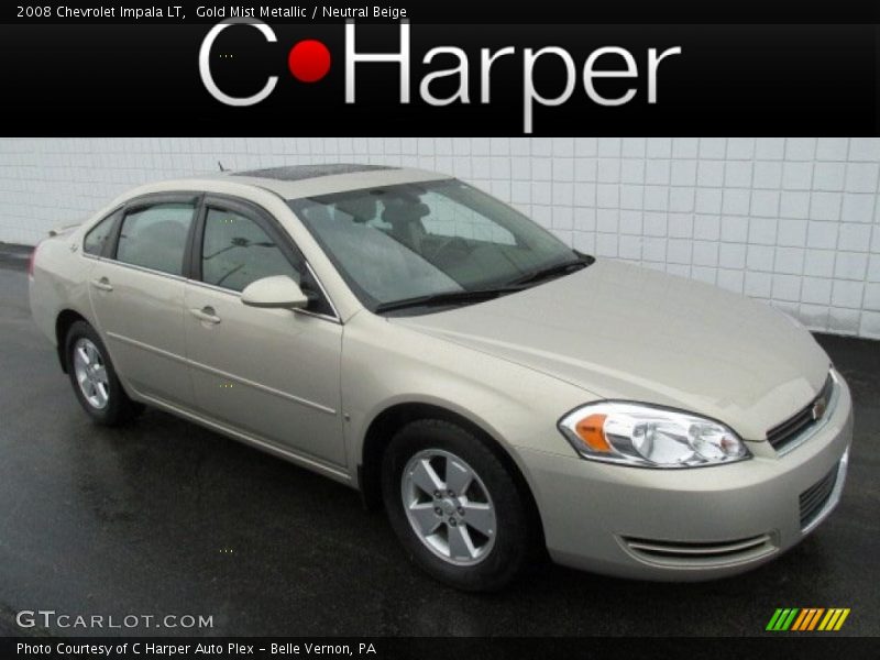 Gold Mist Metallic / Neutral Beige 2008 Chevrolet Impala LT
