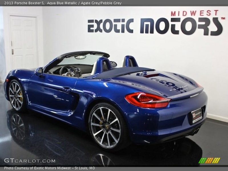 Aqua Blue Metallic / Agate Grey/Pebble Grey 2013 Porsche Boxster S