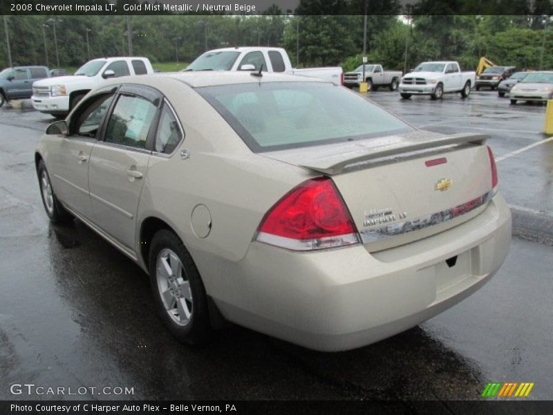 Gold Mist Metallic / Neutral Beige 2008 Chevrolet Impala LT