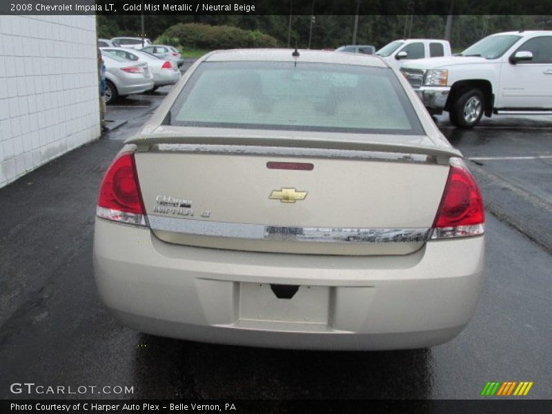 Gold Mist Metallic / Neutral Beige 2008 Chevrolet Impala LT