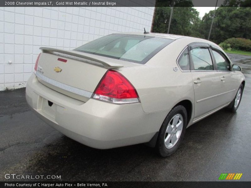 Gold Mist Metallic / Neutral Beige 2008 Chevrolet Impala LT