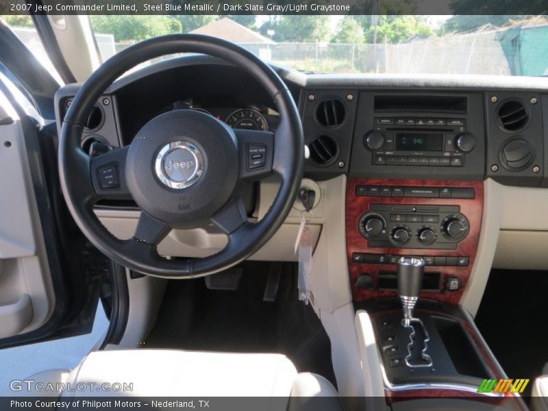 Steel Blue Metallic / Dark Slate Gray/Light Graystone 2007 Jeep Commander Limited