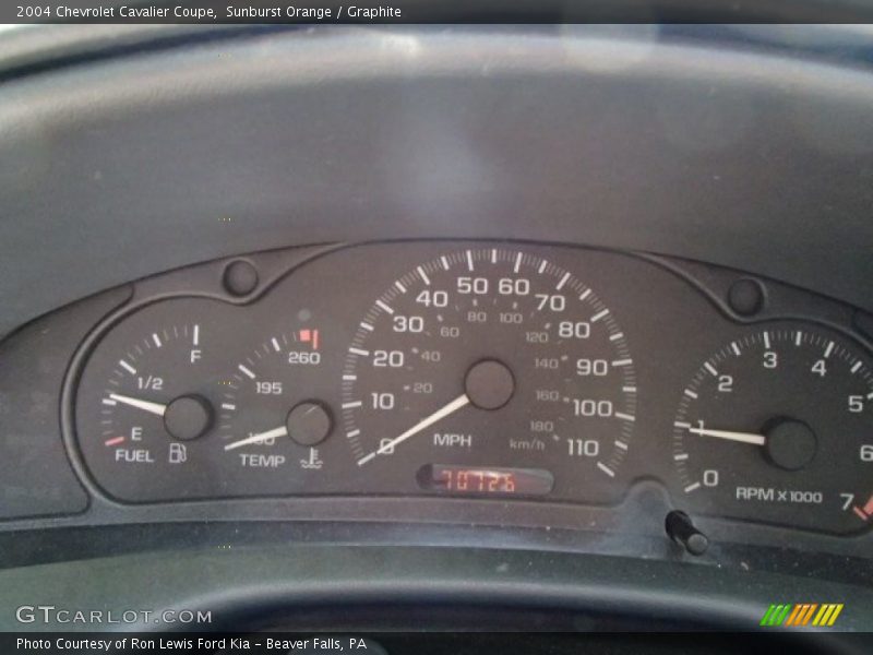 Sunburst Orange / Graphite 2004 Chevrolet Cavalier Coupe