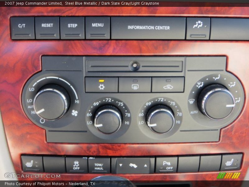 Steel Blue Metallic / Dark Slate Gray/Light Graystone 2007 Jeep Commander Limited