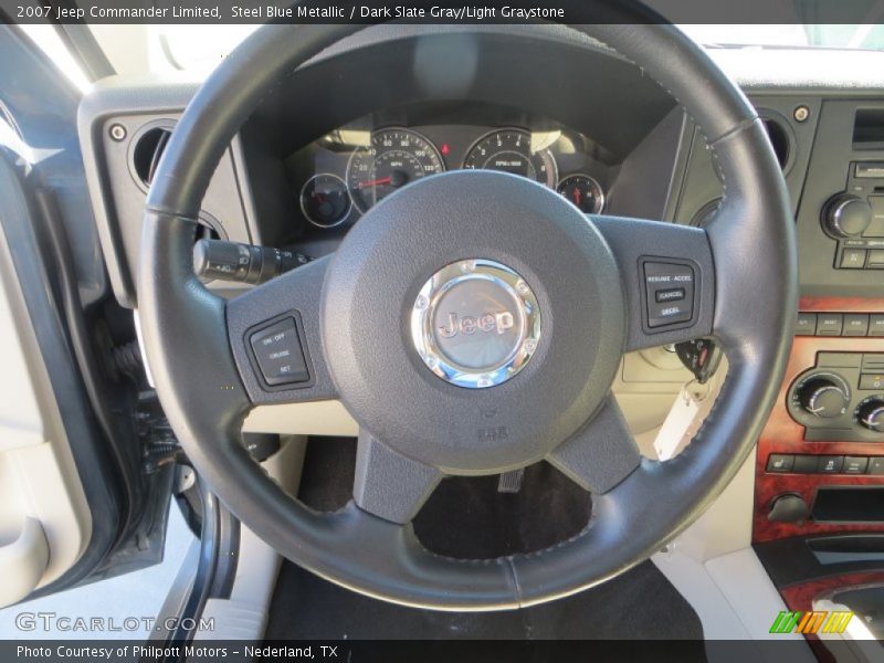 Steel Blue Metallic / Dark Slate Gray/Light Graystone 2007 Jeep Commander Limited