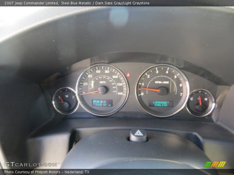 Steel Blue Metallic / Dark Slate Gray/Light Graystone 2007 Jeep Commander Limited