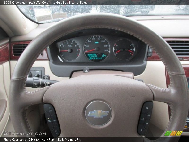 Gold Mist Metallic / Neutral Beige 2008 Chevrolet Impala LT
