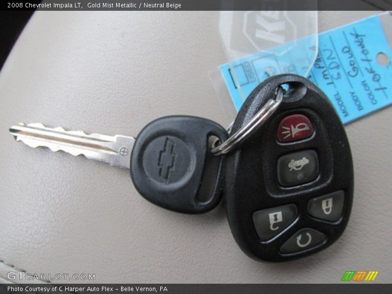 Gold Mist Metallic / Neutral Beige 2008 Chevrolet Impala LT