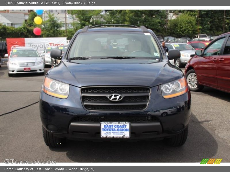 Ebony Black / Beige 2009 Hyundai Santa Fe GLS 4WD