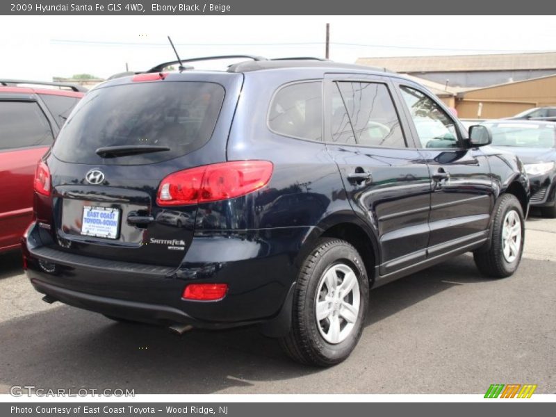 Ebony Black / Beige 2009 Hyundai Santa Fe GLS 4WD
