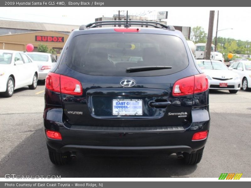 Ebony Black / Beige 2009 Hyundai Santa Fe GLS 4WD