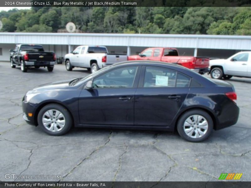Blue Ray Metallic / Jet Black/Medium Titanium 2014 Chevrolet Cruze LS