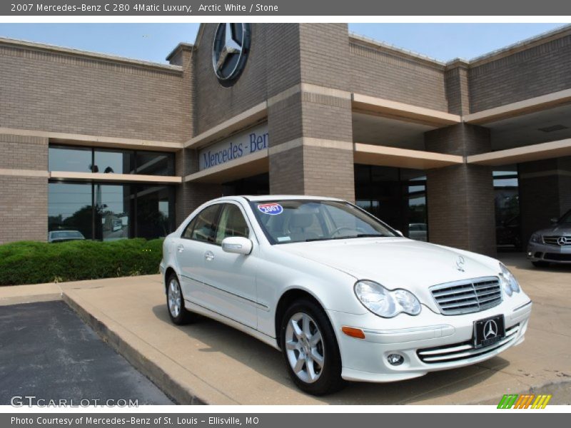 Arctic White / Stone 2007 Mercedes-Benz C 280 4Matic Luxury