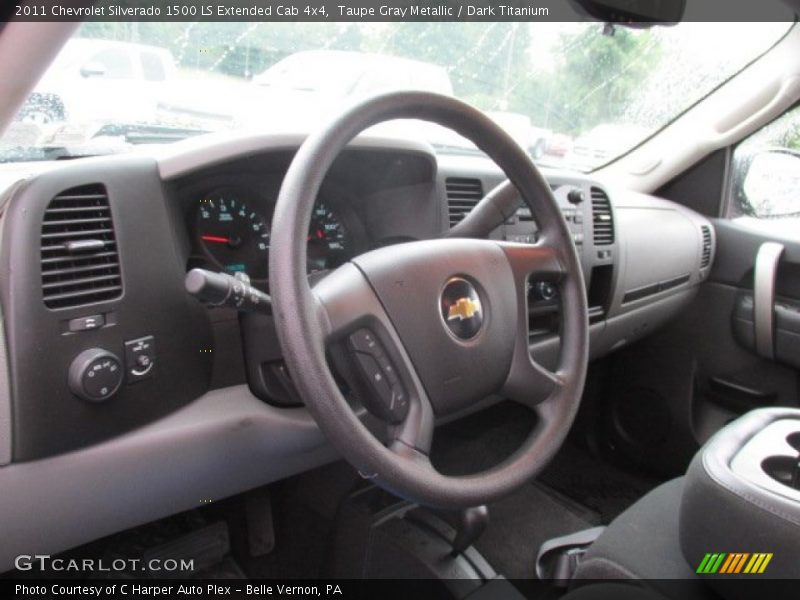 Taupe Gray Metallic / Dark Titanium 2011 Chevrolet Silverado 1500 LS Extended Cab 4x4