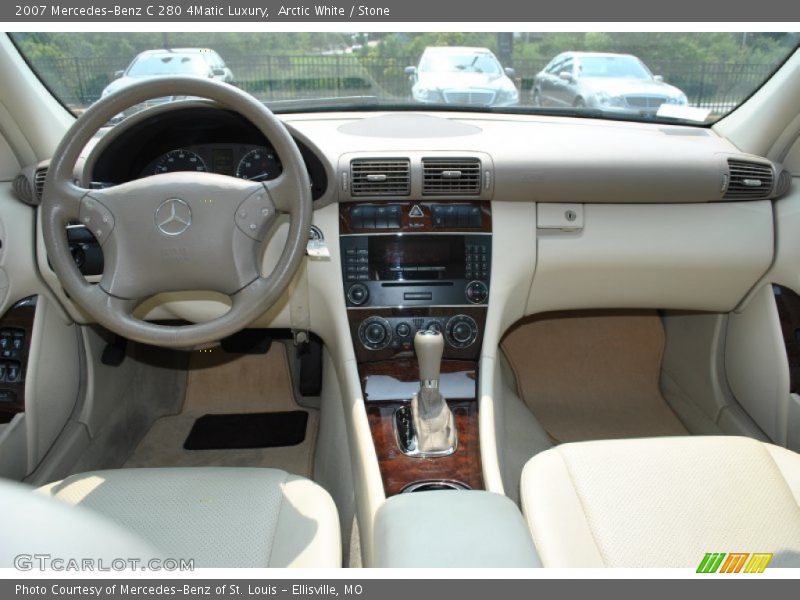Arctic White / Stone 2007 Mercedes-Benz C 280 4Matic Luxury