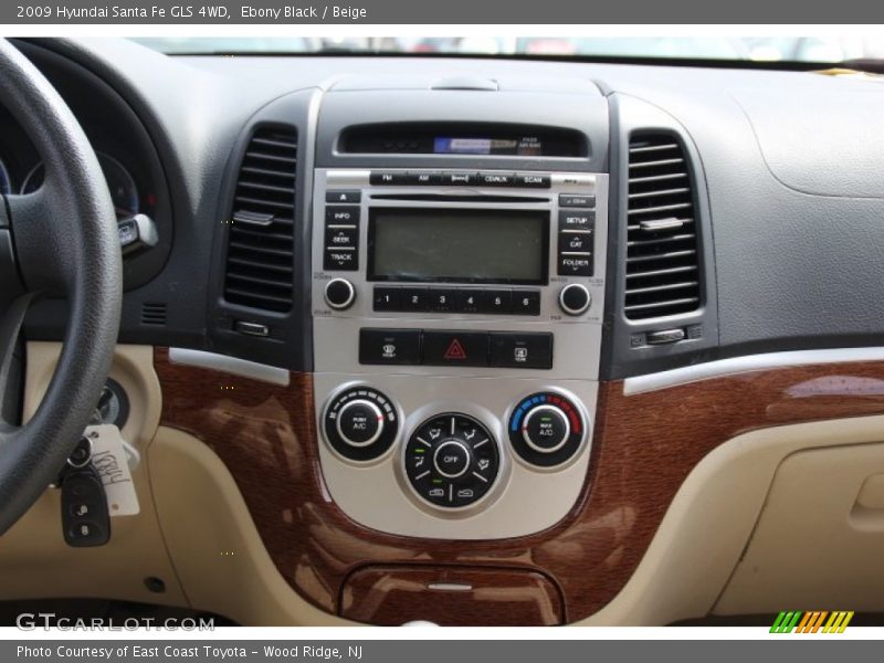 Ebony Black / Beige 2009 Hyundai Santa Fe GLS 4WD