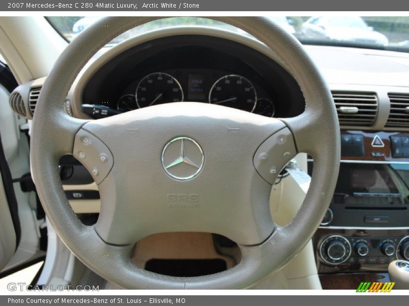 Arctic White / Stone 2007 Mercedes-Benz C 280 4Matic Luxury