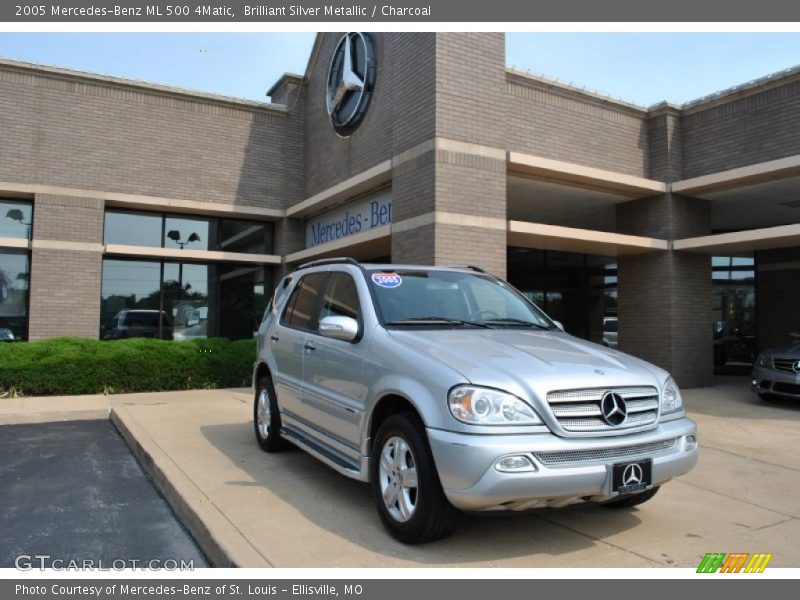 Brilliant Silver Metallic / Charcoal 2005 Mercedes-Benz ML 500 4Matic