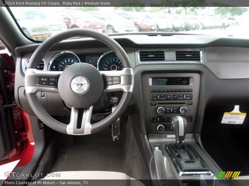 Ruby Red / Medium Stone 2014 Ford Mustang V6 Coupe