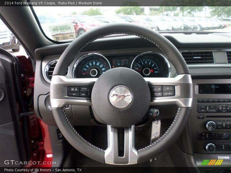 Ruby Red / Medium Stone 2014 Ford Mustang V6 Coupe