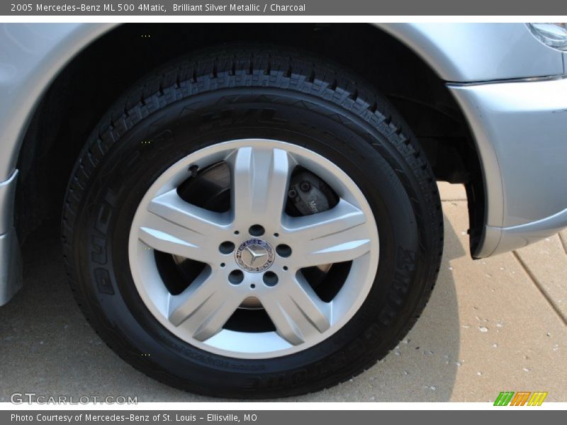 Brilliant Silver Metallic / Charcoal 2005 Mercedes-Benz ML 500 4Matic