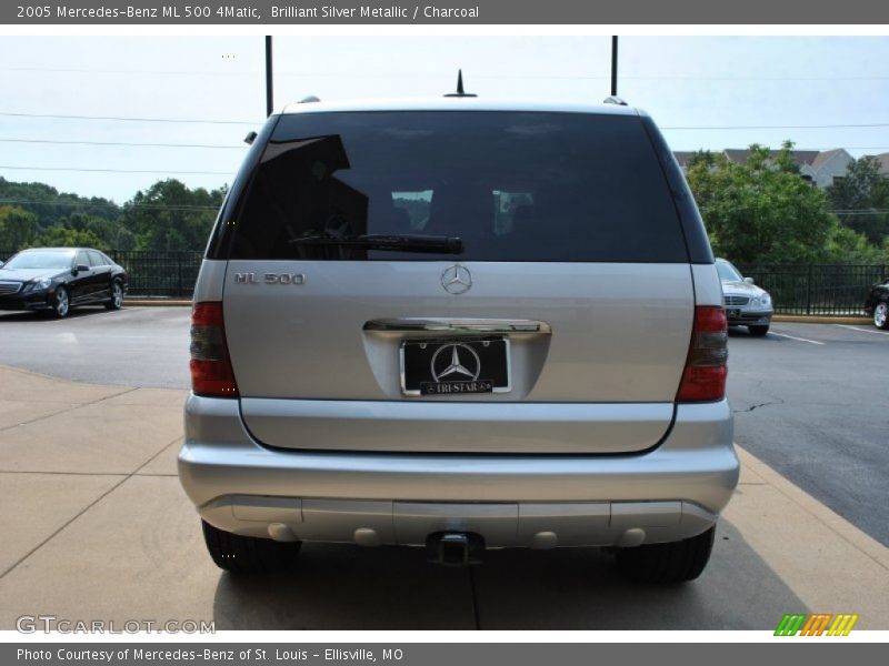 Brilliant Silver Metallic / Charcoal 2005 Mercedes-Benz ML 500 4Matic