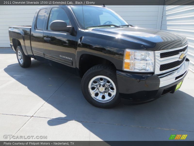 Black / Ebony 2011 Chevrolet Silverado 1500 LS Extended Cab