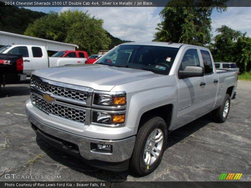 Silver Ice Metallic / Jet Black 2014 Chevrolet Silverado 1500 LT Double Cab 4x4